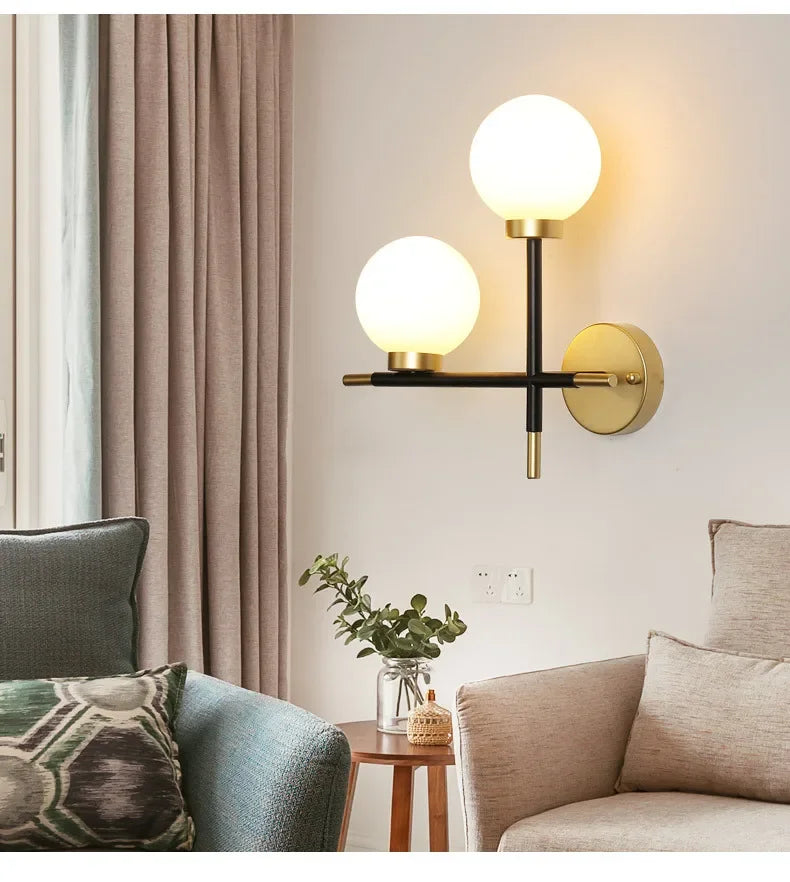 Modern Nordic Double Head LED Wall Sconce