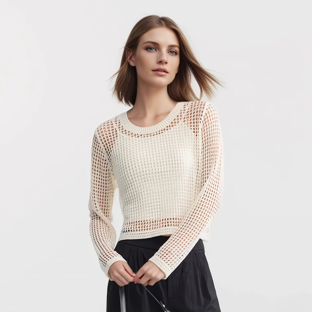 Elegant Women's Mesh Top