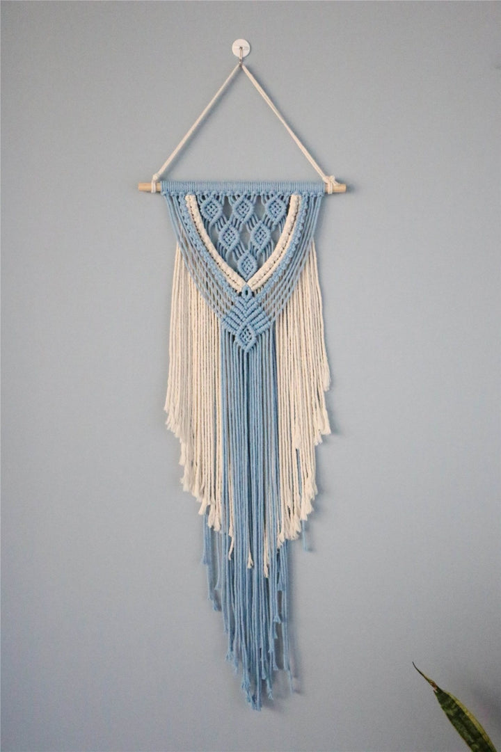 Hand-woven Cotton String Tapestry Wall Decoration Retro String Tassel Ornament