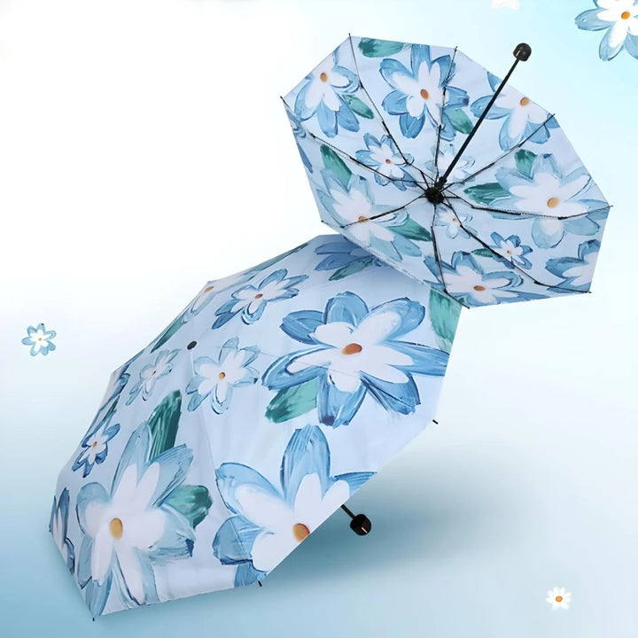 Flower Pocket Mini Phone Umbrella – Cute Folding Sun and Rain Umbrella