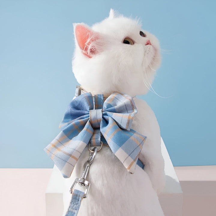 Cute Pet Harness with Bowknot and Traction Rope