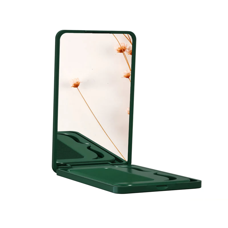 Portable Travel Makeup Mirror with Comb Set