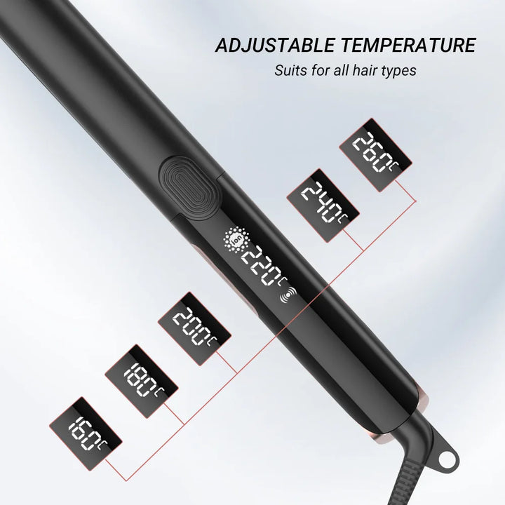 260℃ / 500 ℉ New 2 in 1 Hair Straightener Curler Fast Heating Flat Iron With a Vibration Function Negative Ion Ceramic Plates