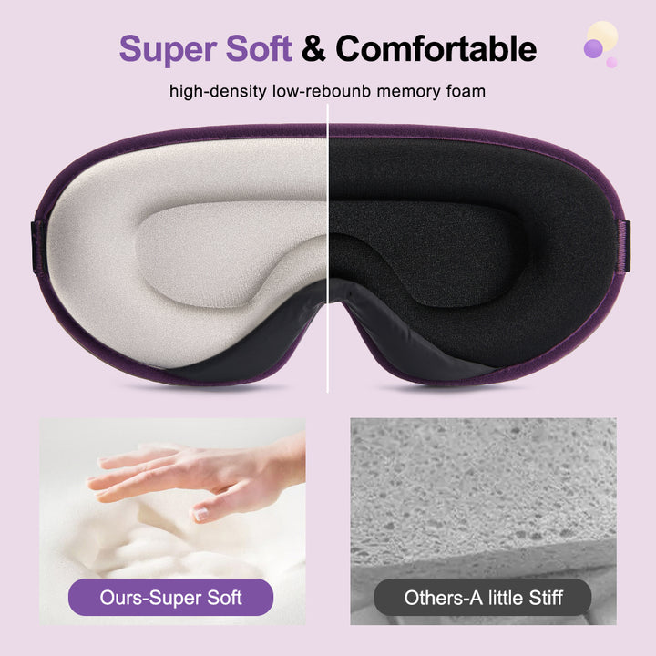 3D Memory Foam Silk Sleep Mask – Ultra Soft & Breathable Eye Mask