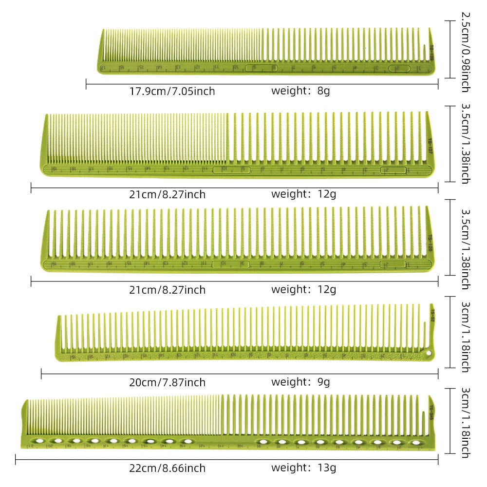 9-Piece Professional Hairdressing Combs Set