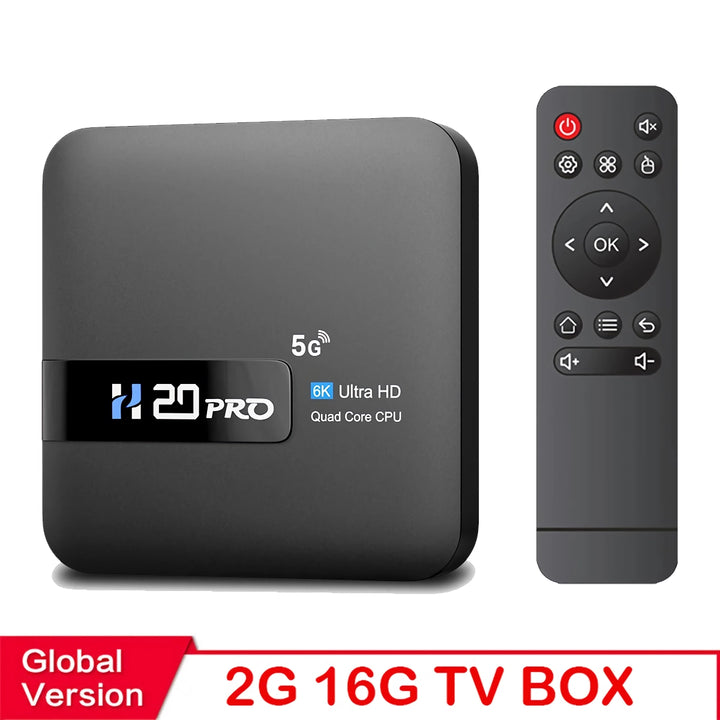 H20PRO Smart Android TV Box 4K 16GB Dual-Band WiFi Media Player