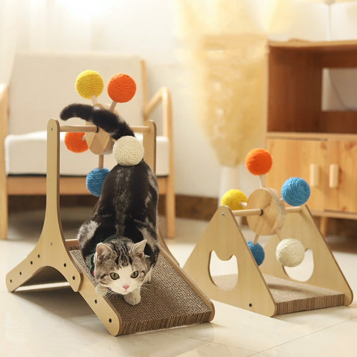 Interactive Cat Scratching Post with Sisal Ball and Climbing Frame