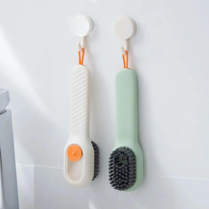 Automatic Liquid Discharge Multifunction Shoe Brush - Deep Cleaning Soft Bristles