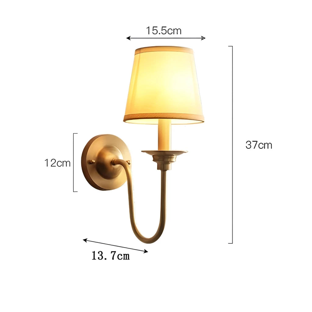 Elegant Copper Wall Lamp for Bedroom and Living Room