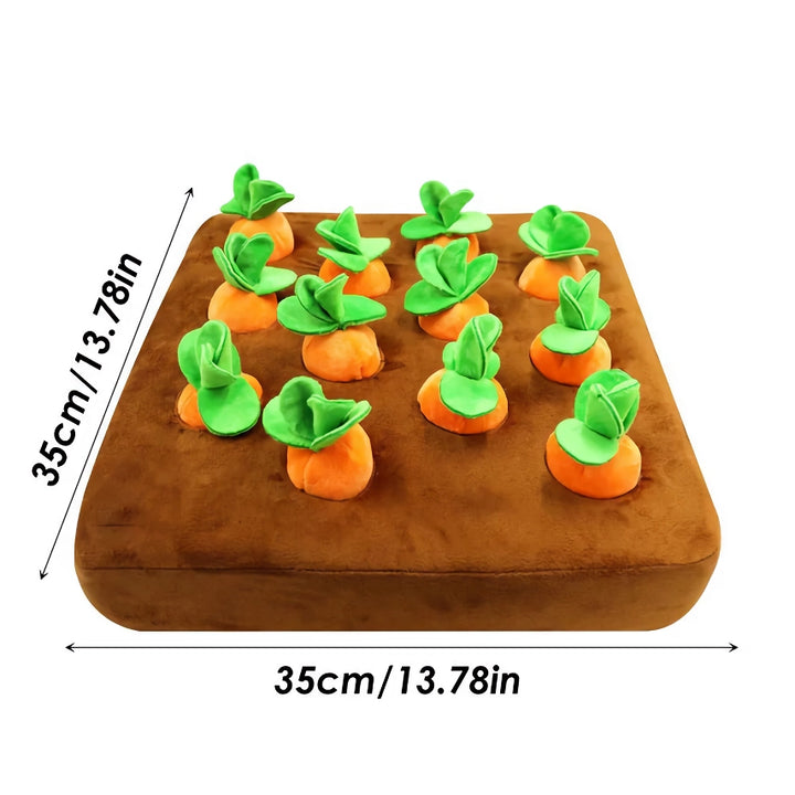 Interactive Plush Carrot Farm Dog Toy