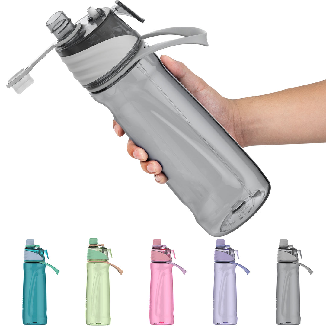 950ml Dual-Function Sports Water Bottle with Spray Feature