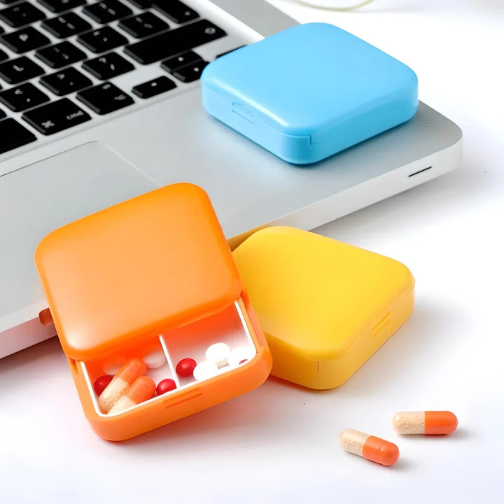 Compact 2-Grid Portable Mini Pill Box