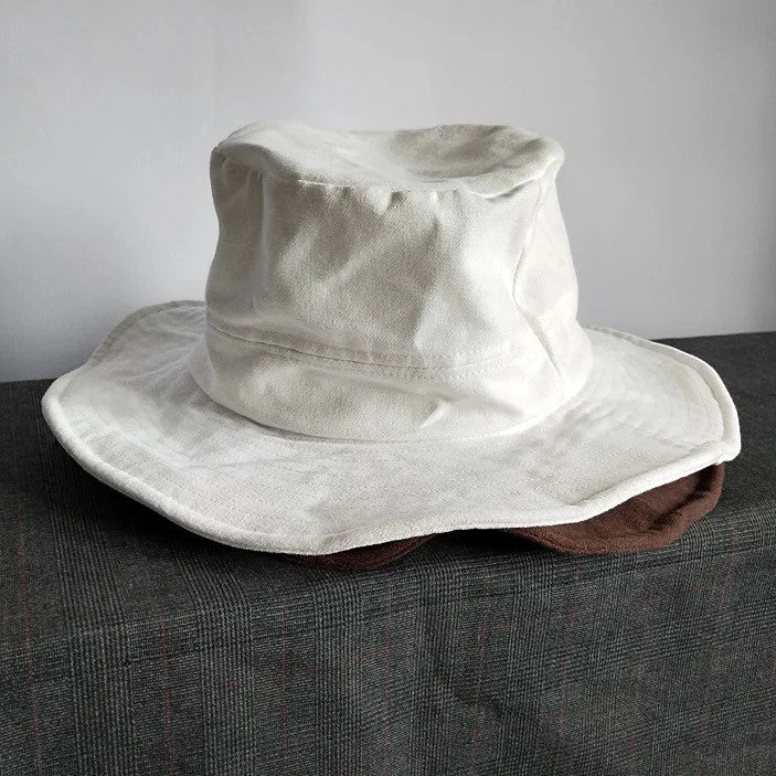 Large Brimmed White Fisherman Sun Hat - Stylish Outdoor Protection