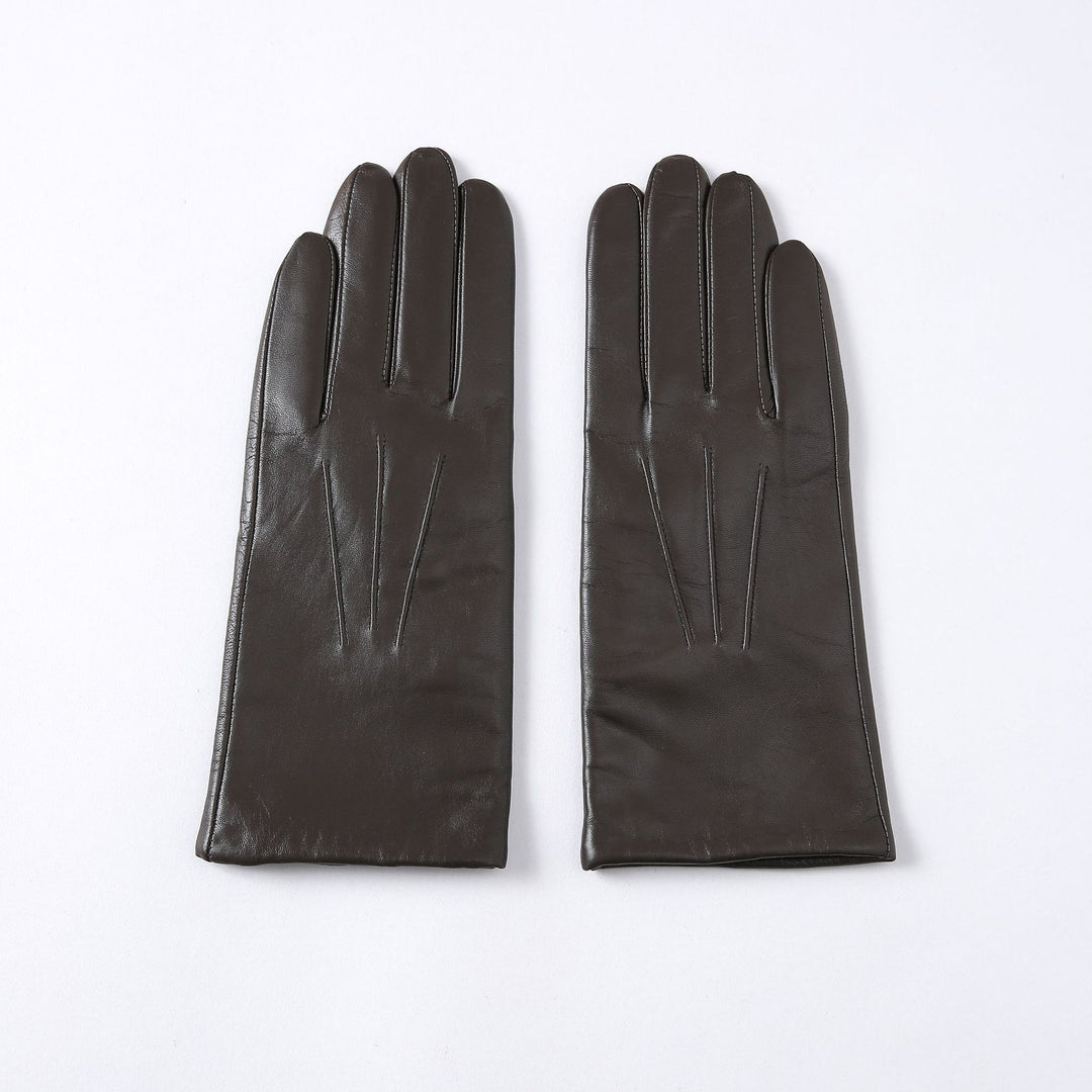 Wool In Driving And Biking Lengthened Goat Leather Gloves For Women