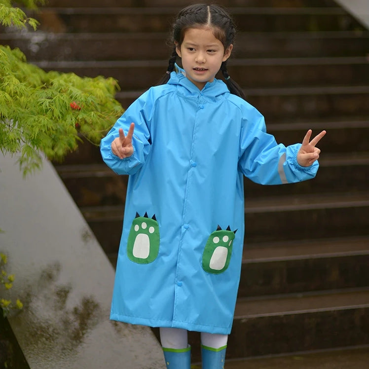 80-145cm Kids Waterproof Raincoat Jumpsuit