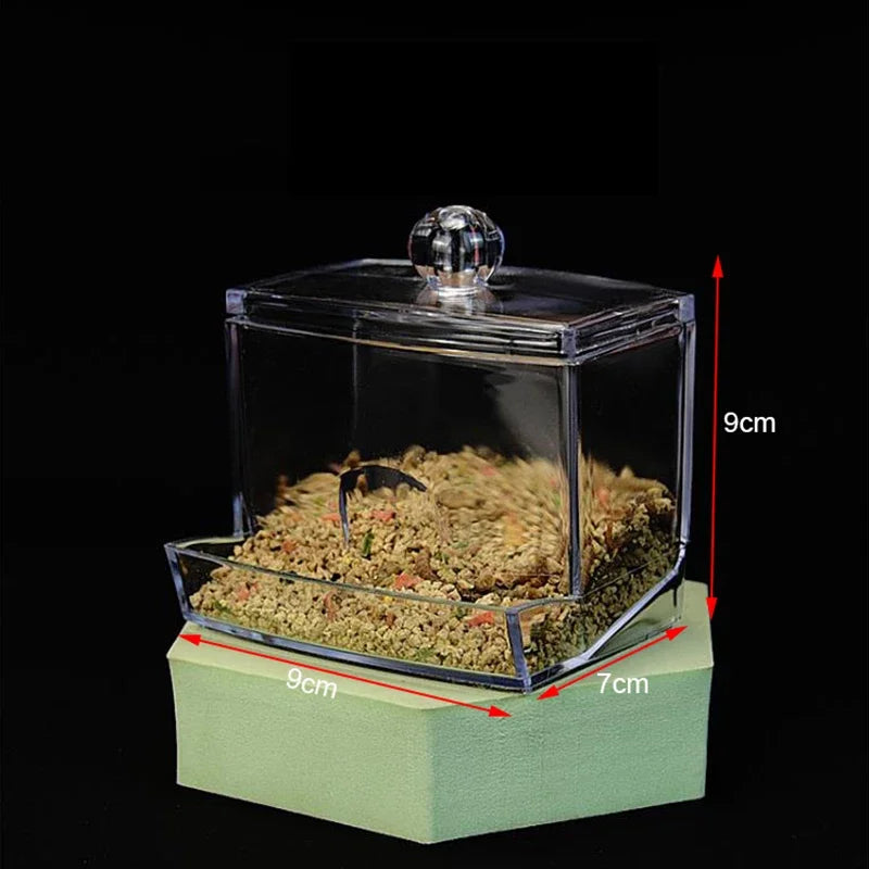 Acrylic Bird Feeder with Cuttlebone Holder