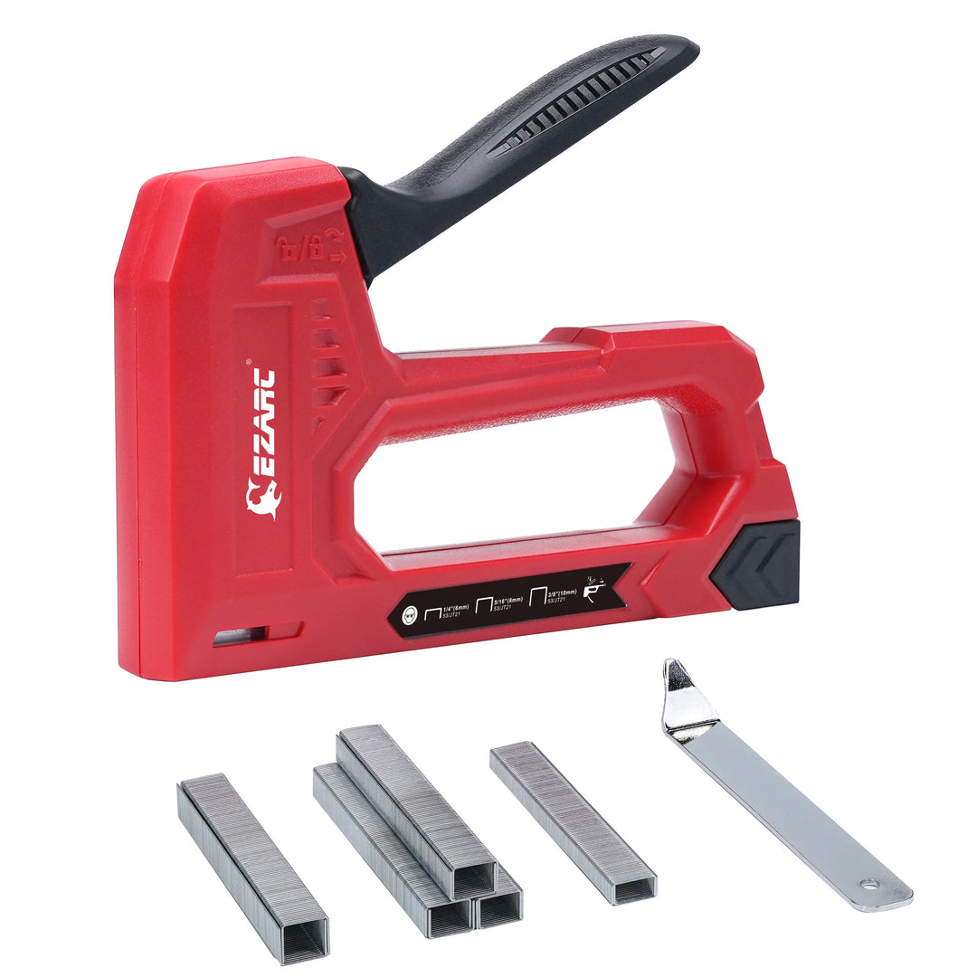 Light Duty Staple Gun Kit with 1000 Staples and Remover for Woodworking and Crafts