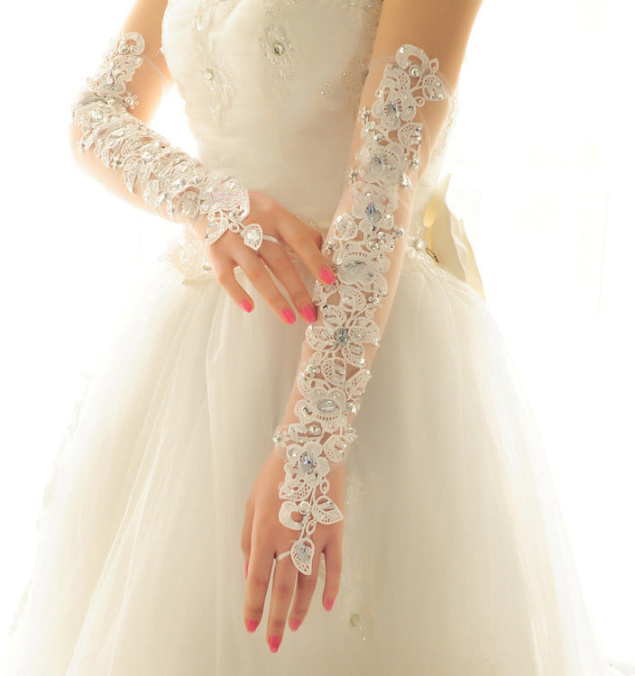 Long Sunscreen Wedding Dress Gloves