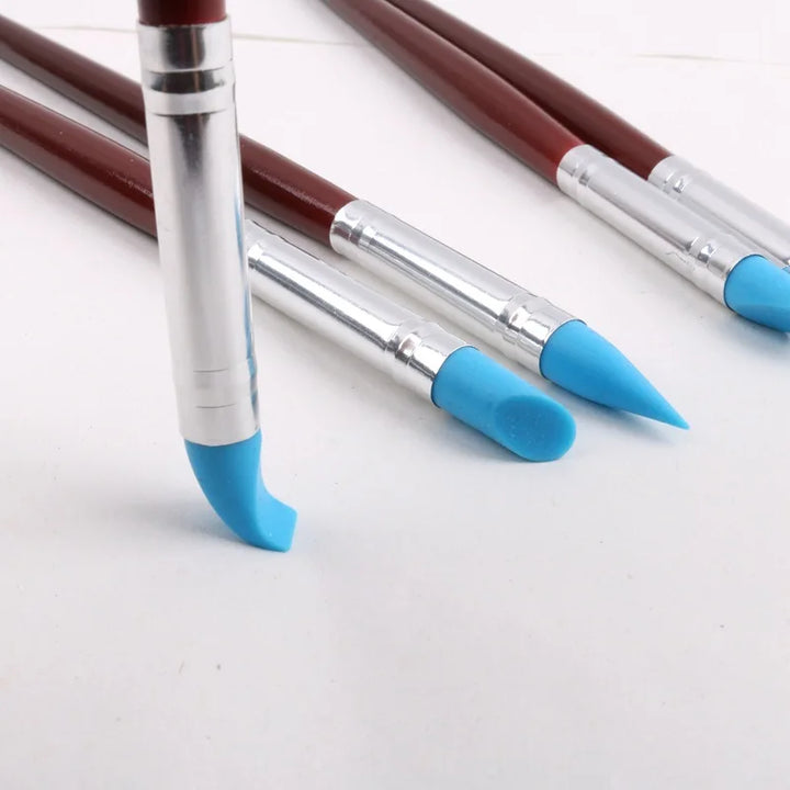 Silicone Tip Painting & Sculpting Brushes for Watercolor, Oil, Clay & Sculpting Tools