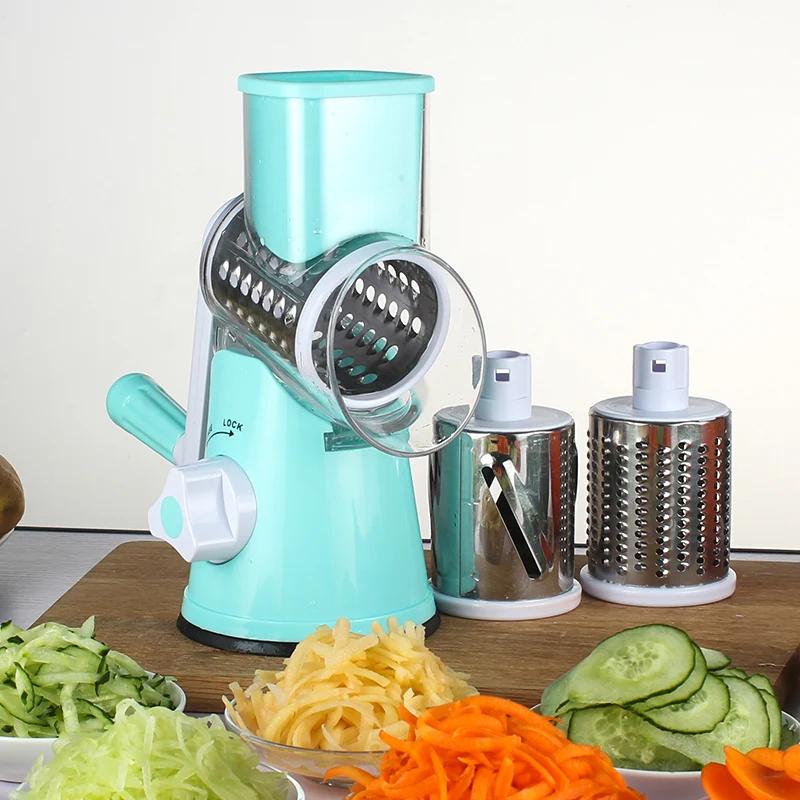 Multifunctional Vegetable Slicer Shredder with 3 Stainless Steel Blades