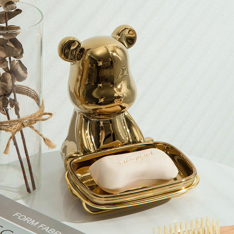 Luxury Ceramic Bear Soap Dish