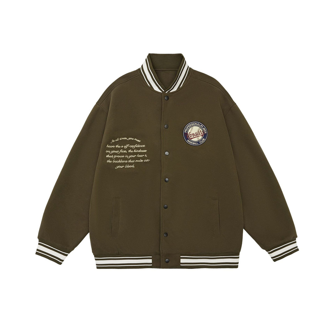 American Retro Embroidered Baseball Uniform Jacket