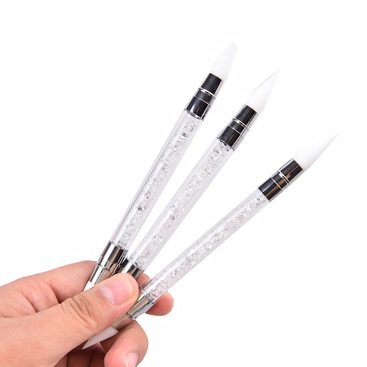 Rhinestone Acrylic Nail Art Sculpture Pen