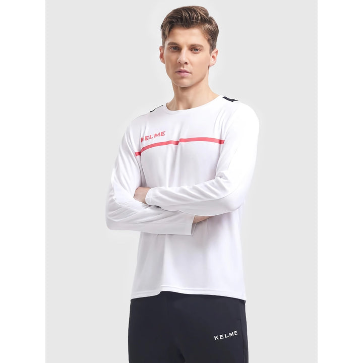 Men's Long Sleeve Football Training Top - Breathable Running Sports Shirt