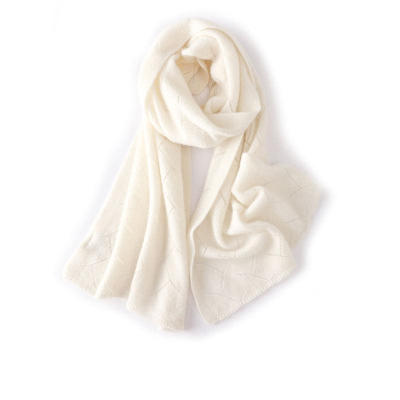 100% Goat Cashmere Knitted Scarf - Soft & Warm