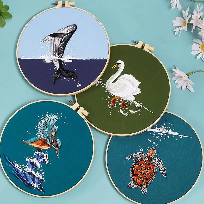 Coastal Pattern Embroidery Starter Kit