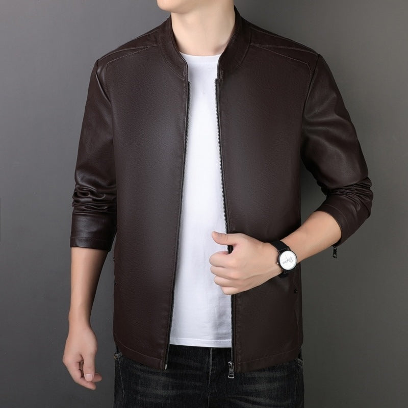 PU Leather Coat Men's Leather Jacket