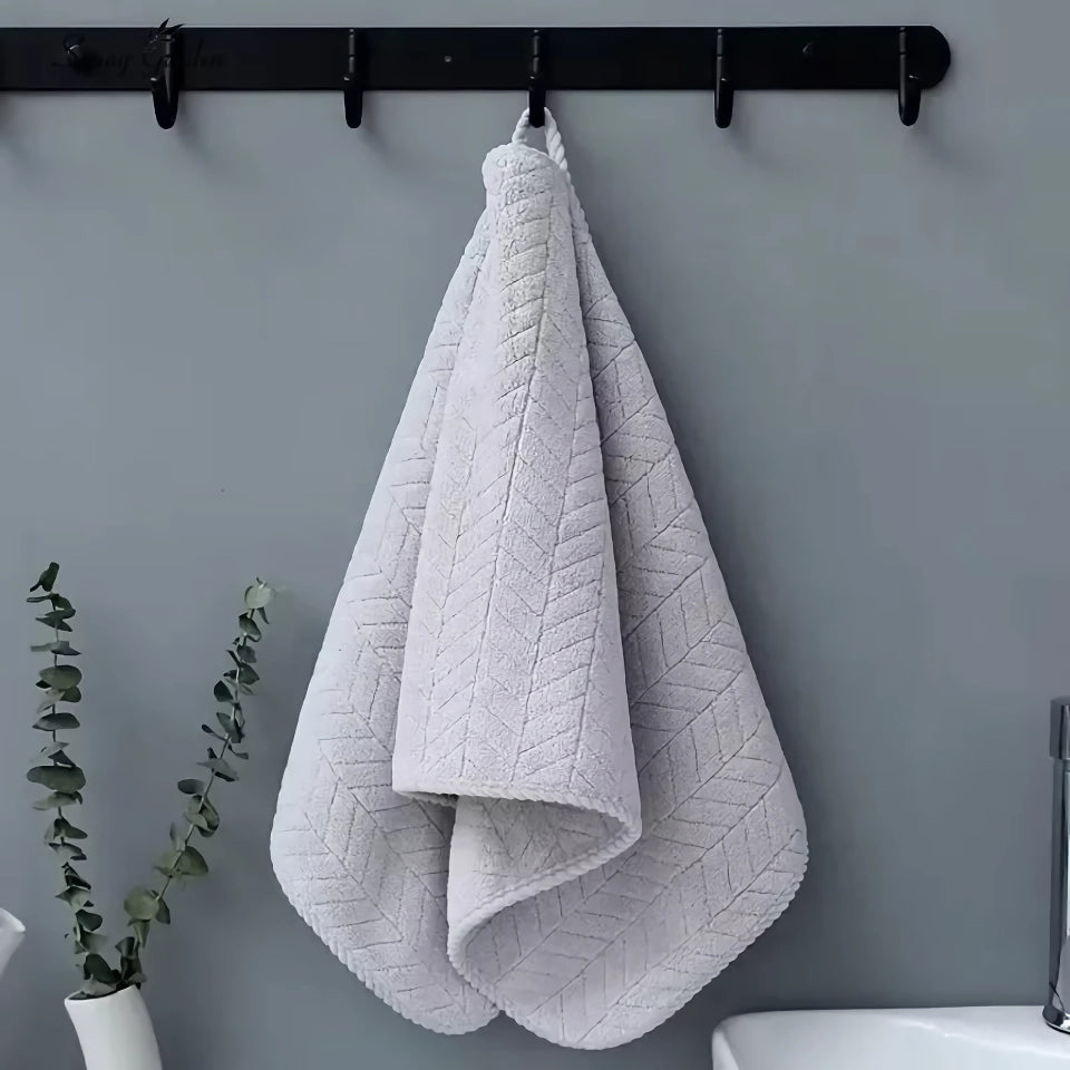 Soft Absorbent Terry Cloth Bath and Face Towel