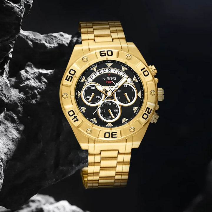 Luxury Gold Quartz Sport Watch