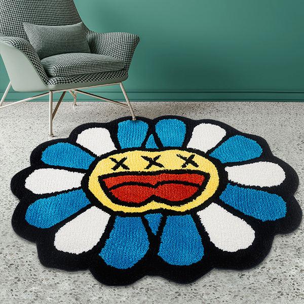 Colorful Smiling Face Tufted Rug