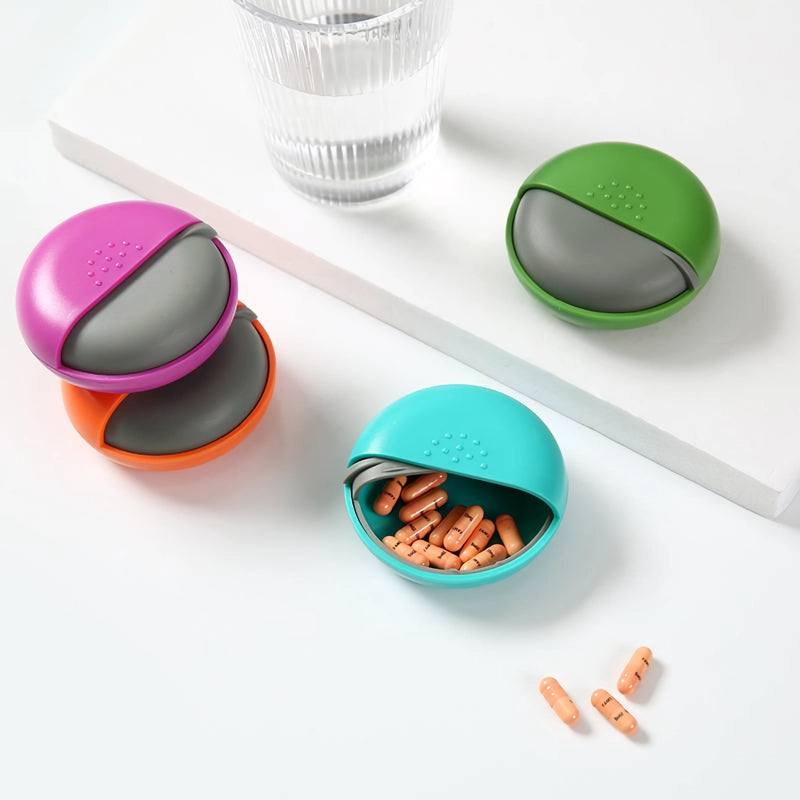 Portable Push and Pull Medicine Pill Organizer