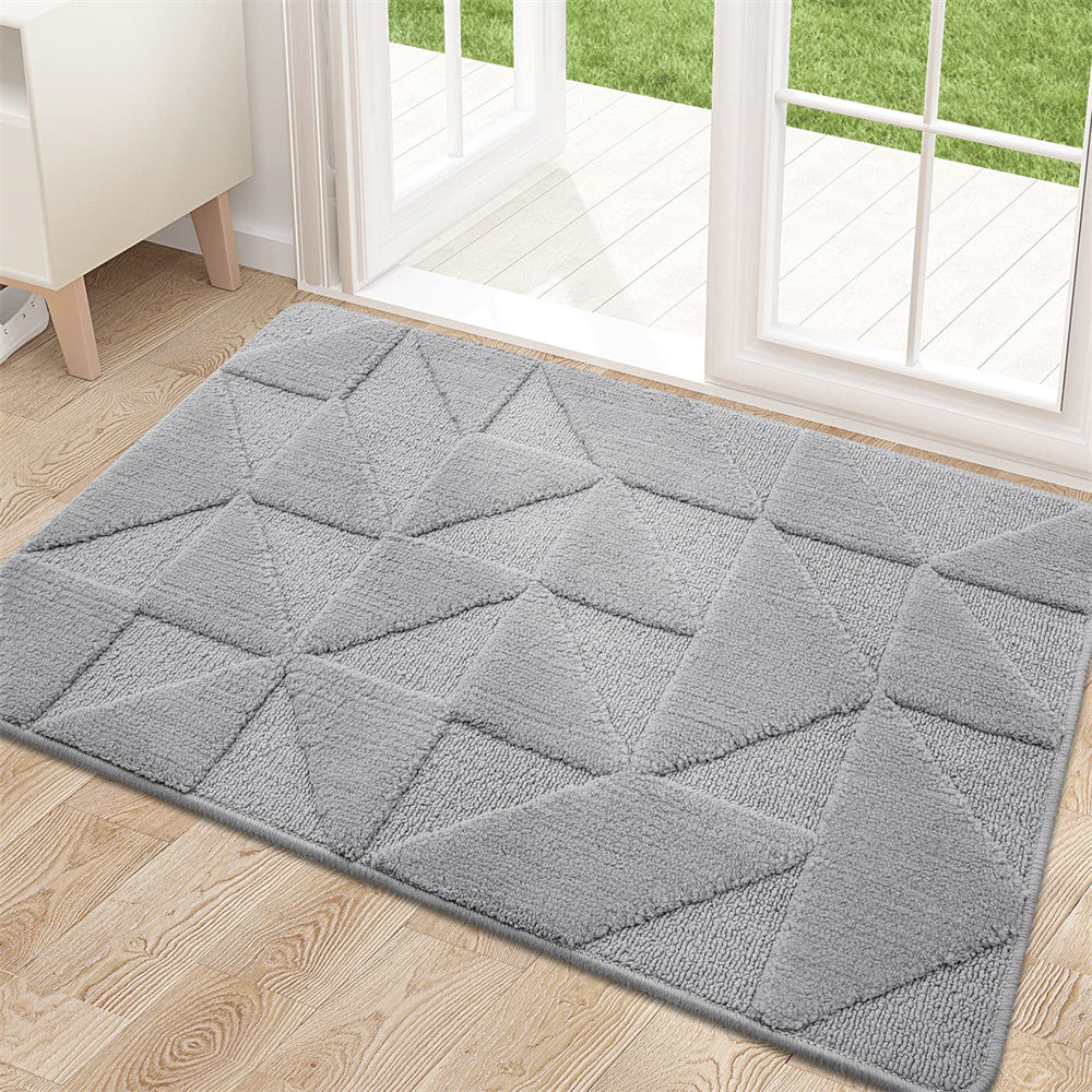 Modern Geometric Non-Slip Microfiber Door Mat