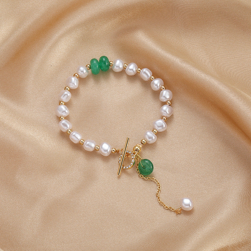 Elegant Irregular Pearl Charm Bracelet