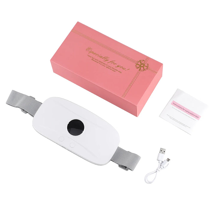 Heating and Vibrating Menstrual Relief Belt - Multi-Functional Uterine Warming and Massage Belt