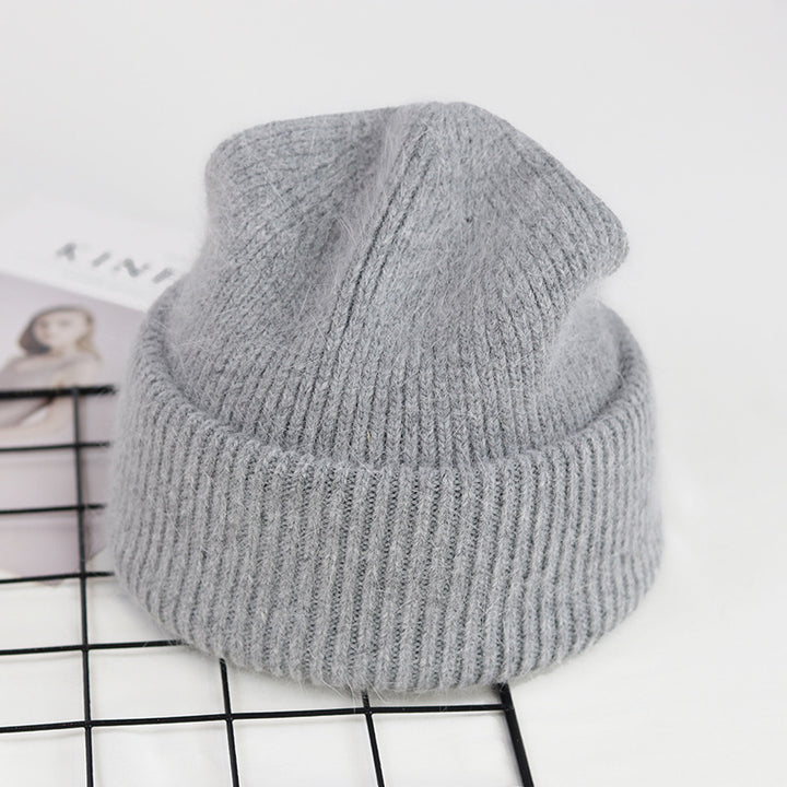 9 Colors Unisex Real Rabbit Fur Beanie Knit Hat – Warm and Stylish for Men and Women