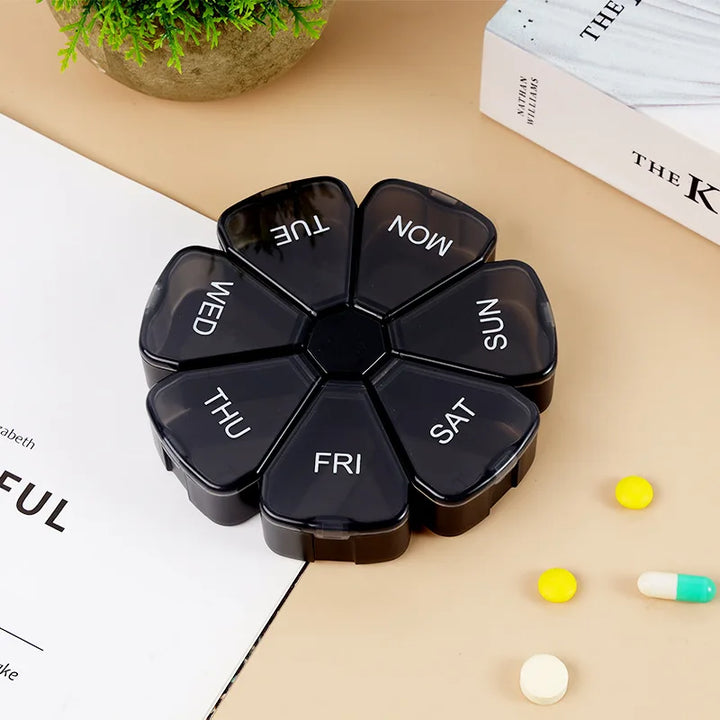 Compact 7-Grids Travel Pill Organizer