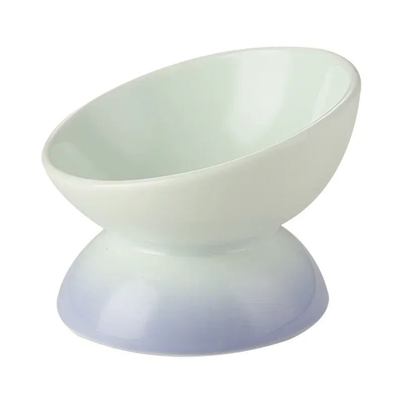 Gradient Ceramic Cat Bowl