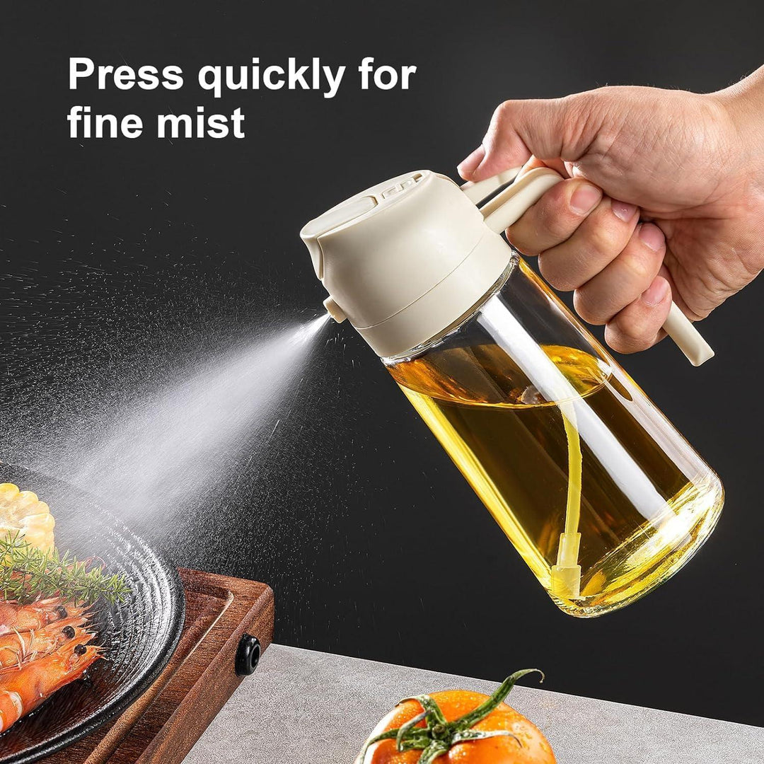 2-in-1 Olive Oil Sprayer & Dispenser Bottle