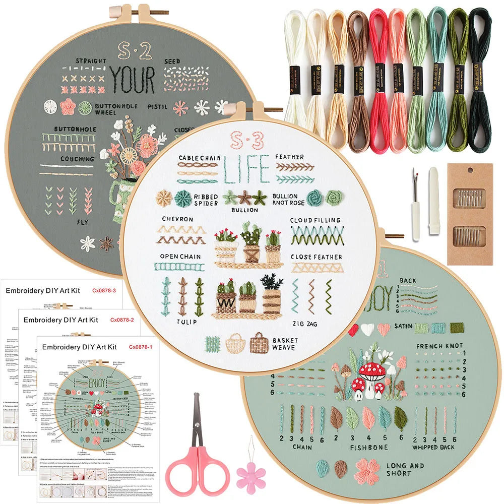 3-Piece Embroidery Starter Kit for Beginners