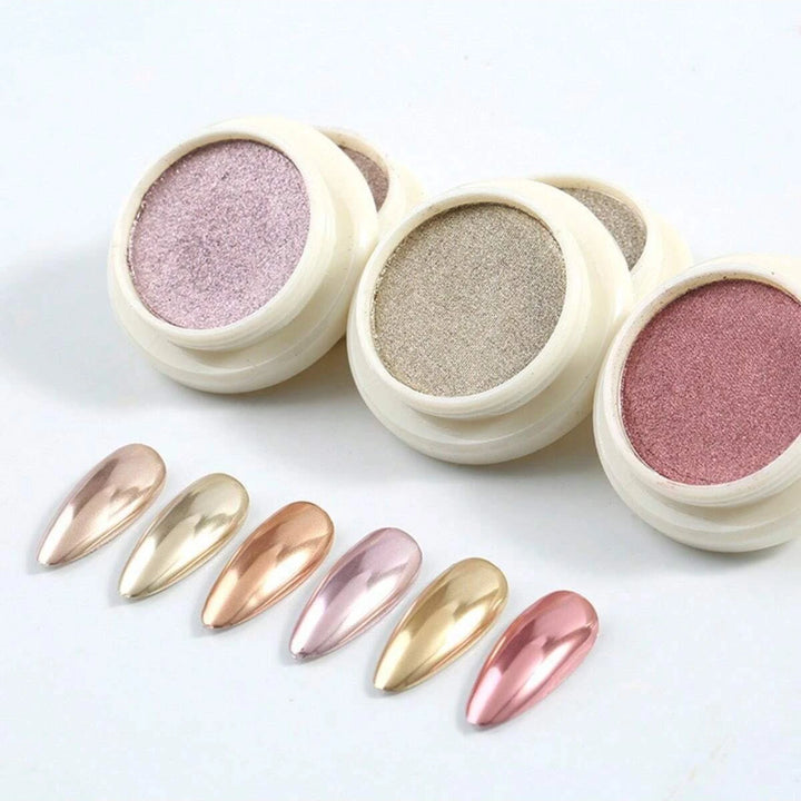 6pcs Metallic Glitter Nail Powder