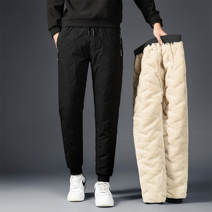 Men's Padded Cotton Trousers With Cashmere