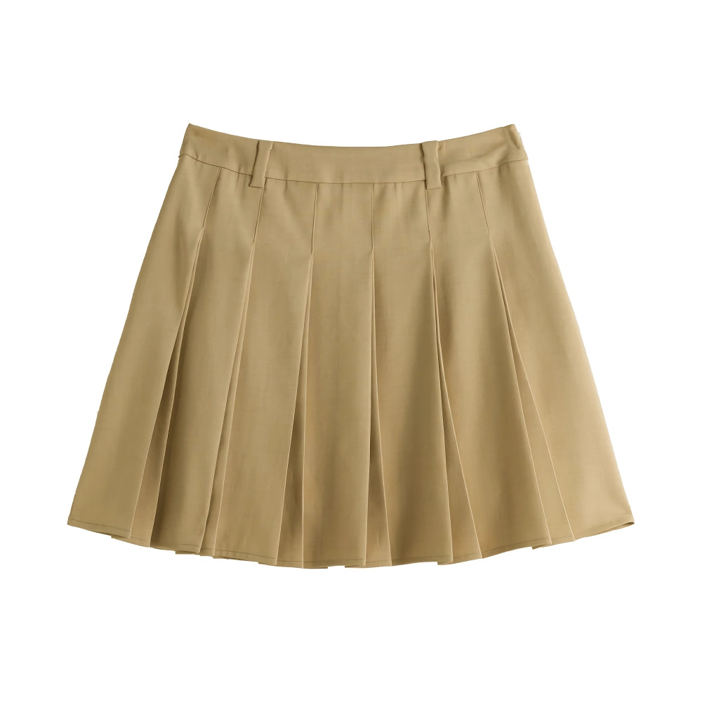 Retro High Waist A-Line Skirt