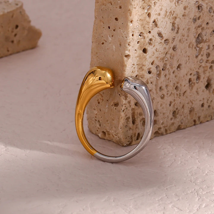 Waterdrop Open-End Stainless Steel Rings