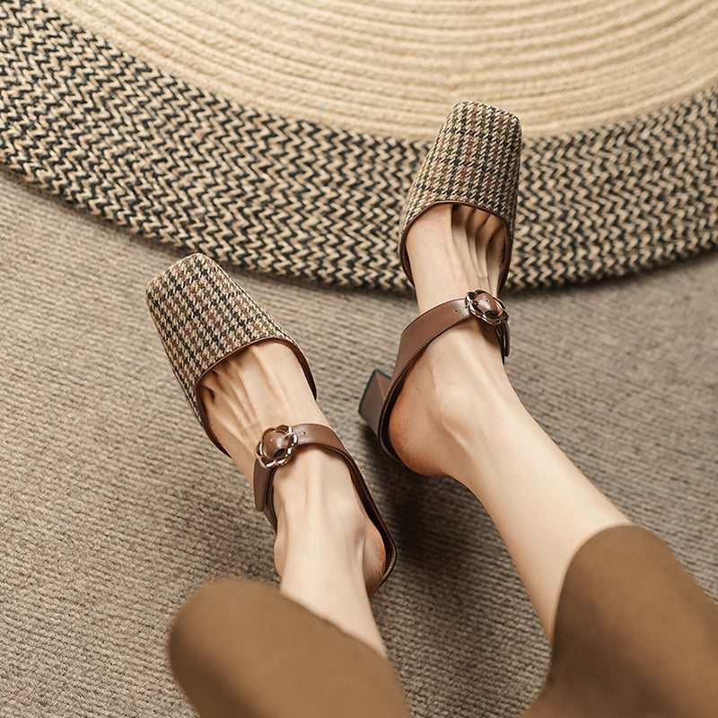 Chic Buckle Mules