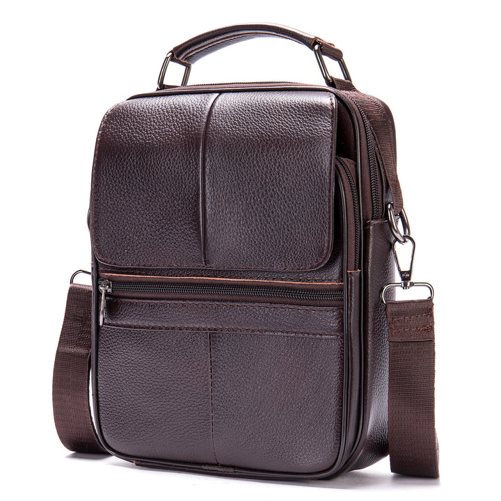 Leather Men's Bag Vertical Casual