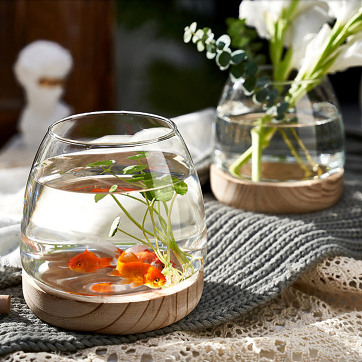 Elegant Glass Desktop Fish Tank